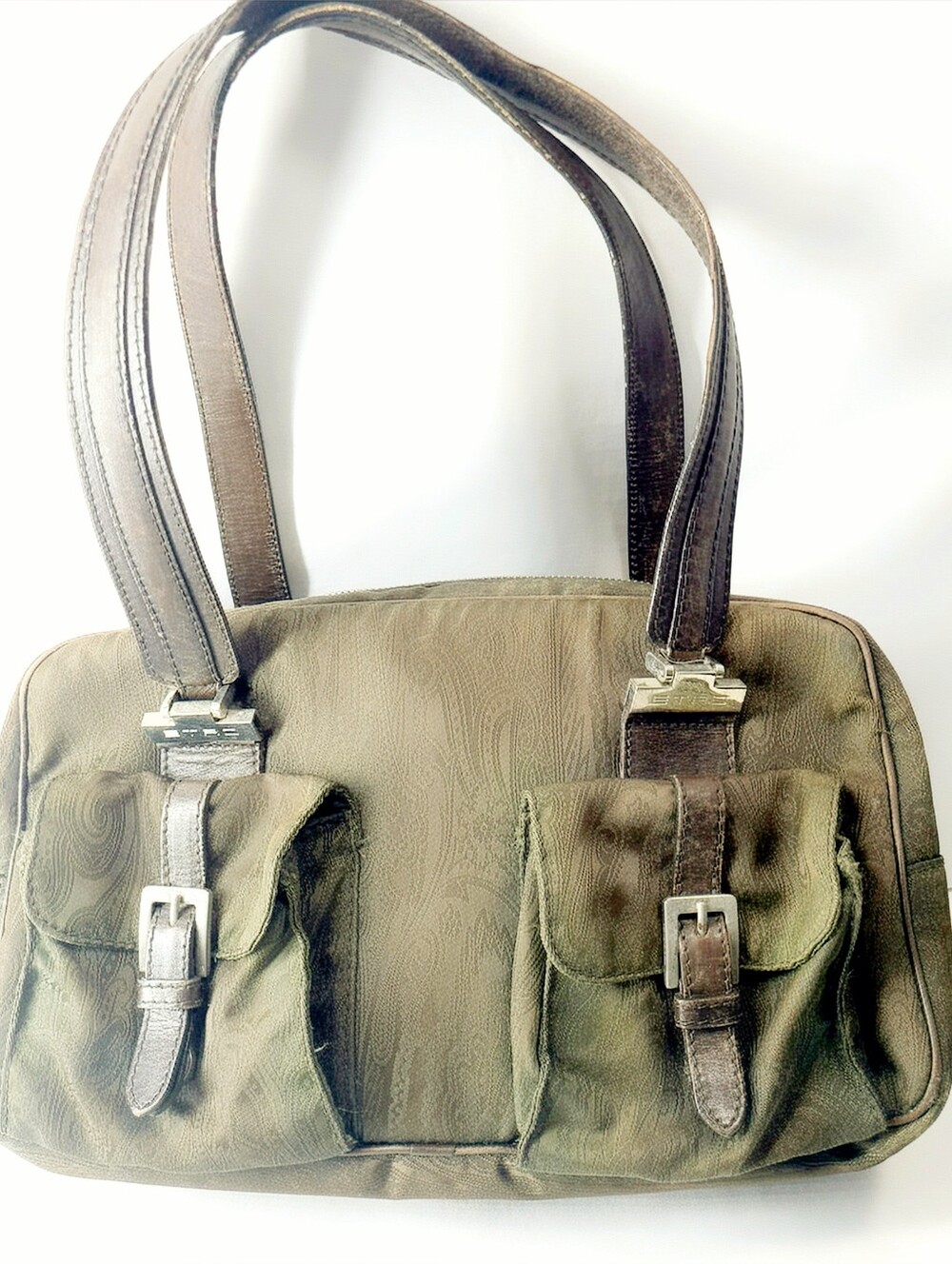 Etro Canvas Leather Shpulder Bag